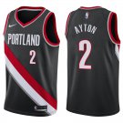 Blazers #2 Deandre Ayton Black Swingman Jersey