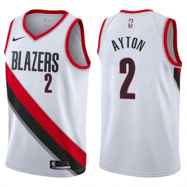 Blazers #2 Deandre Ayton White Swingman Jersey