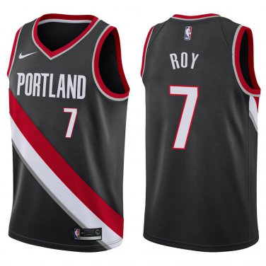 Blazers #7 Brandon Roy Black Swingman Jersey