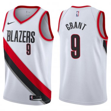 Blazers #9 Jerami Grant White Swingman Jersey