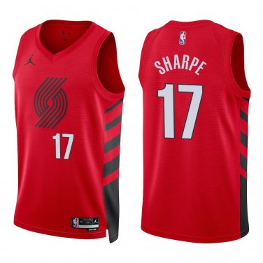 Blazers #17 Shaedon Sharpe Red Statement Swingman Jersey