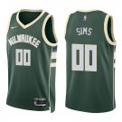 Bucks #00 Jericho Sims Green Swingman Jersey