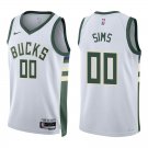 Bucks #00 Jericho Sims White Swingman Jersey