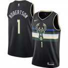 Bucks #1 Oscar Robertson Black Swingman Jersey
