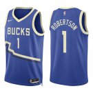 Bucks #1 Oscar Robertson Royal Blue Swingman Jersey