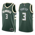 Bucks #3 Kevin Porter Green Swingman Jersey