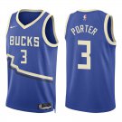 Bucks #3 Kevin Porter Royal Blue Swingman Jersey
