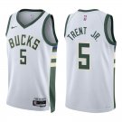 Bucks #5 Gary Trent Jr. White Swingman Jersey