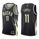 Bucks #11 Brook Lopez Black Statement Swingman Jersey Bucks #11 Brook Lopez Black Statement Swingman Jersey