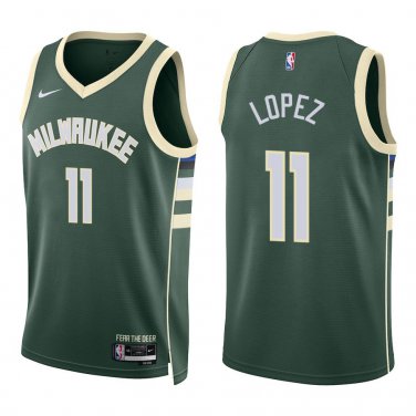 Bucks #11 Brook Lopez Green Swingman Jersey
