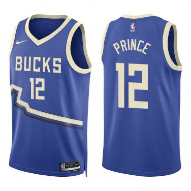 Bucks #12 Taurean Prince Royal Blue Swingman Jersey