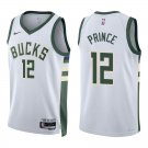 Bucks #12 Taurean Prince White Swingman Jersey