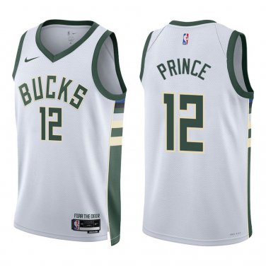 Bucks #12 Taurean Prince White Swingman Jersey