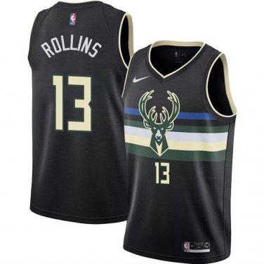 Bucks #13 Ryan Rollins Black Swingman Jersey