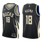Bucks #18 Kyle Kuzma Black Statement Swingman Jersey