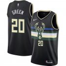 Bucks #20 AJ Green Black Swingman Jersey