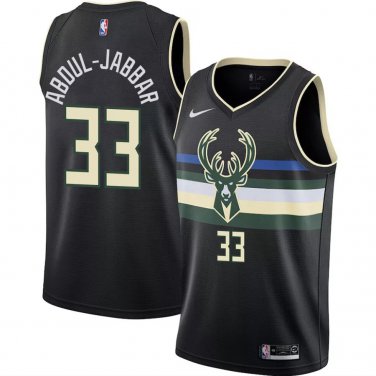 Bucks #33 Kareem Abdul-Jabbar Black Swingman Jersey