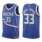 Bucks #33 Kareem Abdul-Jabbar Royal Blue Swingman Jersey