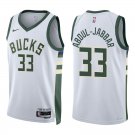 Bucks #33 Kareem Abdul-Jabbar White Swingman Jersey