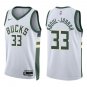 Bucks #33 Kareem Abdul-Jabbar White Swingman Jersey