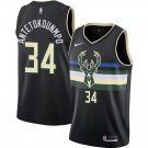Bucks #34 Giannis Antetokounmpo Black Swingman Jersey