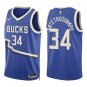 Bucks #34 Giannis Antetokounmpo Royal Blue Swingman Jersey