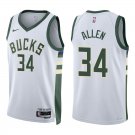 Bucks #34 Ray Allen White Swingman Jersey