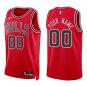 Bulls #00 Custom Name And Number Red Swingman Jersey