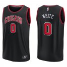 Bulls #0 Coby White Black Swingman Jersey