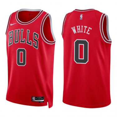Bulls #0 Coby White Red Swingman Jersey