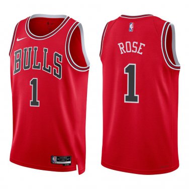Bulls #1 Derrick Rose Red Swingman Jersey