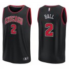Bulls #2 Lonzo Ball Black Swingman Jersey