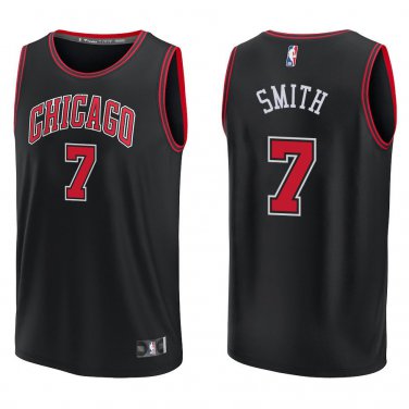 Bulls #7 Jalen Smith Black Swingman Jersey