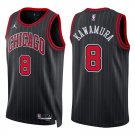 Bulls #8 Yuki Kawamura Black Stripes Swingman Jersey