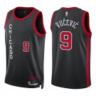Bulls #9 Nikola Vucevic Black City Swingman Jersey
