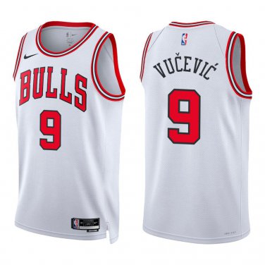Bulls #9 Nikola Vucevic White Swingman Jersey