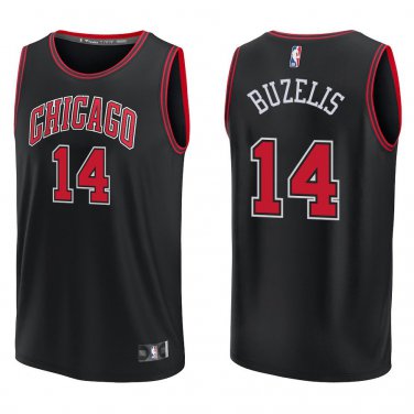 Bulls #14 Matas Buzelis Black Swingman Jersey