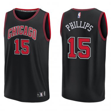 Bulls #15 Julian Phillips Black Swingman Jersey