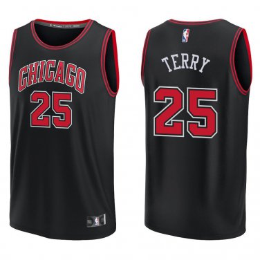 Bulls #25 Dalen Terry Black Swingman Jersey
