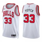 Bulls #33 Scottie Pippen White Swingman Jersey