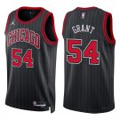 Bulls #54 Horace Grant Black Stripes Swingman Jersey
