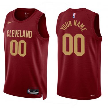 Cavaliers #00 Custom Name And Number Wine Swingman Jersey