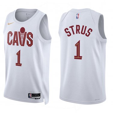 Cavaliers #1 Max Strus White Swingman Jersey