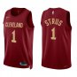 Cavaliers #1 Max Strus Wine Swingman Jersey
