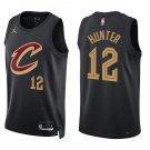 Cavaliers #12 De'Andre Hunter Black Swingman Jersey
