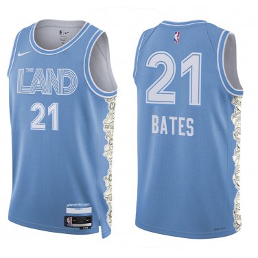 Cavaliers #21 Emoni Bates Blue City Swingman Jersey