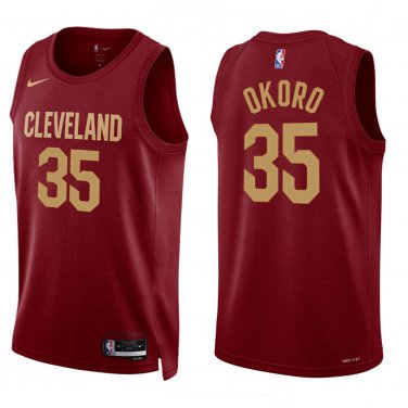 Cavaliers #35 Isaac Okoro Wine Swingman Jersey