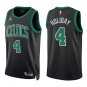 Celtics #4 Jrue Holiday Black Statement Swingman Jersey