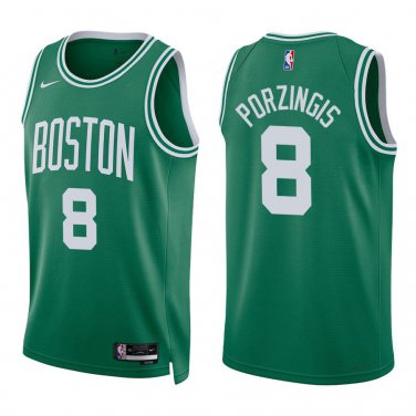 Celtics #8 Kristaps Porzingis Green Swingman Jersey