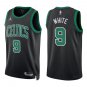 Celtics #9 Derrick White Black Statement Swingman Jersey